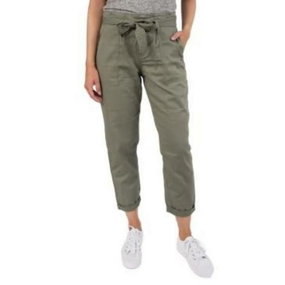Vanilla Star Juniors' Tie-Front Cuffed Utility Pants Size 3 (26 w)