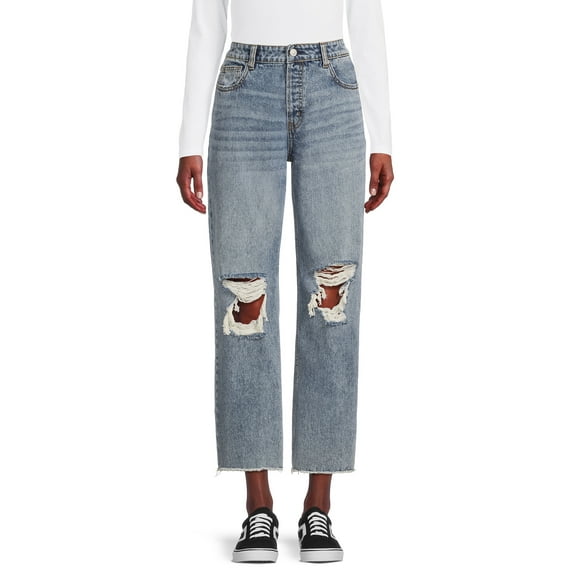 Vanilla Star Women's Juniors Low Rise Baggy Jeans