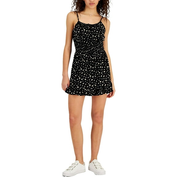 Vanilla Star Womens Juniors c Crinkled Mini Dress