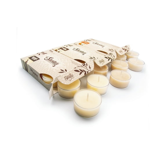 Vanilla Tealight Candles Variety 3 Pack - 18 Premium Scented Tea Lights - Vanilla Bean, Cinnamon Vanilla, Vanilla Maple - Shortie's Candle Company