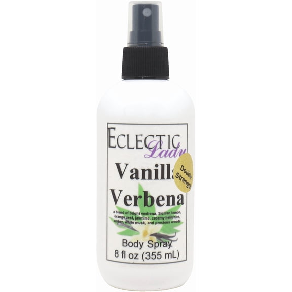 Vanilla Verbena Body Spray, Eclectic Lady, Hydrating Mist, Unisex (Double Strength), 8 oz