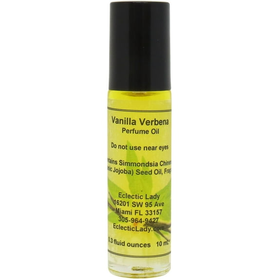 Vanilla Verbena Perfume Oil, 0.3 Oz Portable Roll-On Fragrance