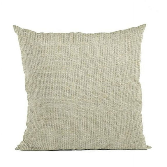 Vanilla Wall Textured Solid with Open Weave Luxury Throw Pillow - 22 x 22 in.
