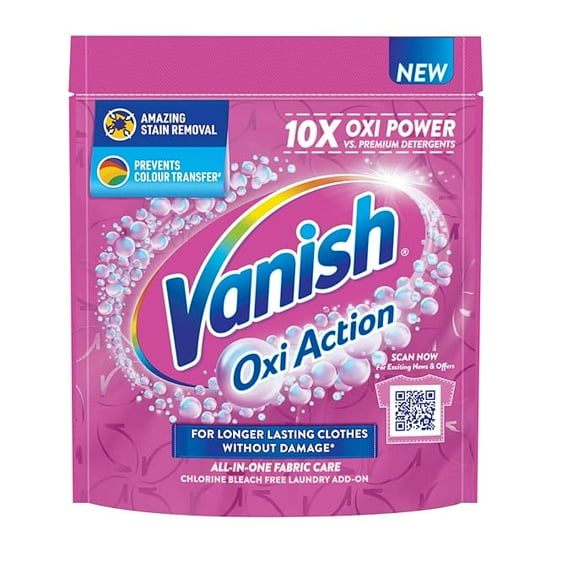 Vanish All in One Powder Detergent Booster - 200 g | Removes Stains, Whitens Whites and Brightens Colors