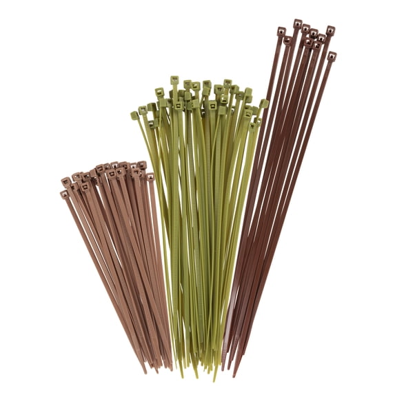 Vanish Hunting Blind Nylon Cable Ties, Assorted 100-Pack, Green/Brown/Tan