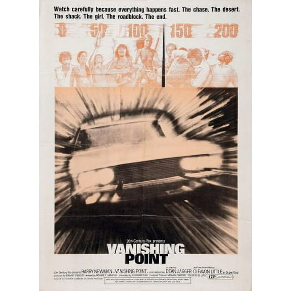 Vanishing Point Movie Poster Wall Decor Art Art Poster 24x36 Multi-Color Square Adults Poster Time