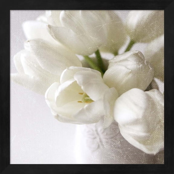 Vanishing in the White Elegance Square by Sarah Gardner, Framed Wall Art, 13.25W x 13.25H