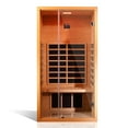 thumbnail image 1 of Vanity Art 1 Person Extendable FAR Infrared Sauna for Home, Hemlock Wood Low EMF 6 Carbon Heaters Indoor Saunas with LED Lights, Bluetooth Speaker, Digital Control Panel, and Seating Bench, 1 of 11