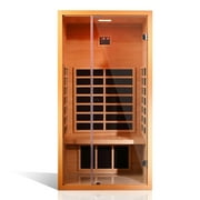 Vanity Art 1 Person Extendable FAR Infrared Sauna for Home, Hemlock Wood Low EMF 6 Carbon Heaters Indoor Saunas with LED Lights, Bluetooth Speaker, Digital Control Panel, and Seating Bench