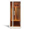 thumbnail image 1 of Vanity Art 1 Person Extendable FAR Infrared Sauna for Home, Hemlock Wood Low EMF 6 Carbon Heaters Indoor Saunas with LED Lights, Bluetooth Speaker, Digital Control Panel, and Seating Bench, 1 of 11