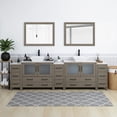 thumbnail image 1 of Vanity Art 108" Double Sink Freestanding Bathroom Vanity Set with Engineered Marble Top and Mirror, 1 of 9