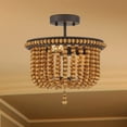 thumbnail image 1 of Vanity Art 2 Light 12.6 Inches Unique Statement Bowl Flush Mount Lighting | Modern Hanging Ceiling Lights Fixtures for Kitchen Dining Room Living Room Bed Room Kitchen SYB2002RB-DK, 1 of 9