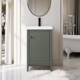 thumbnail image 1 of Vanity Art 20" Bathroom Vanity Cabinet with Ceramic Undermount Sink, Free Standing Storage Cabinets with Ceramic Countertop, and Removable Shelve, 1 of 6