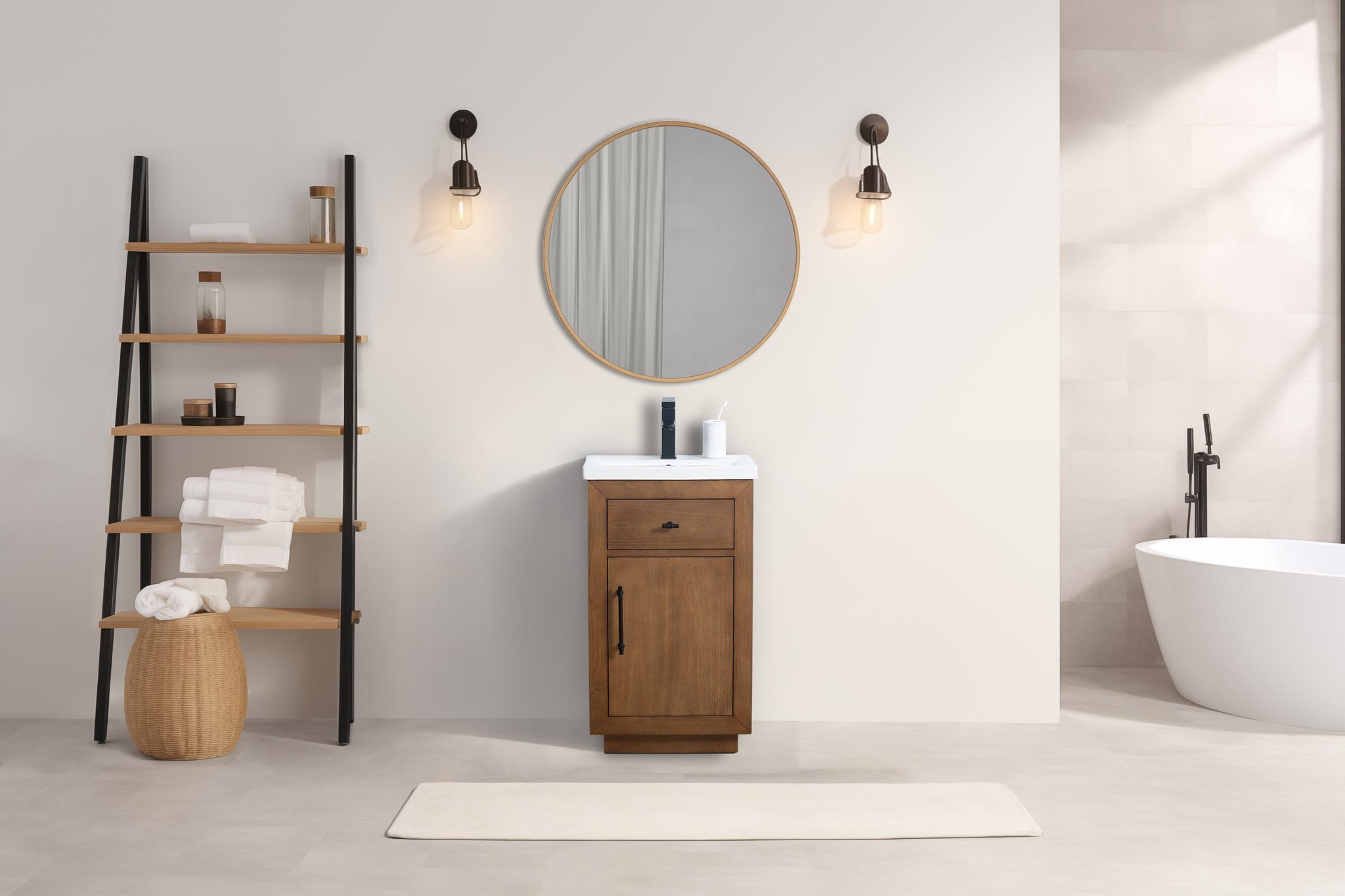 Vanity Art 20??? Single Door Bathroom Vanity Cabinet with Undermount Sink ...