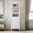 thumbnail image 1 of Vanity Art 21" Freestanding Linen Cabinet with Soft Close Door and Drawer, 1 of 8