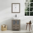 thumbnail image 1 of Vanity Art 24" Single Sink Freestanding Bathroom Vanity Set with Engineered Marble Top and Mirror, 1 of 10