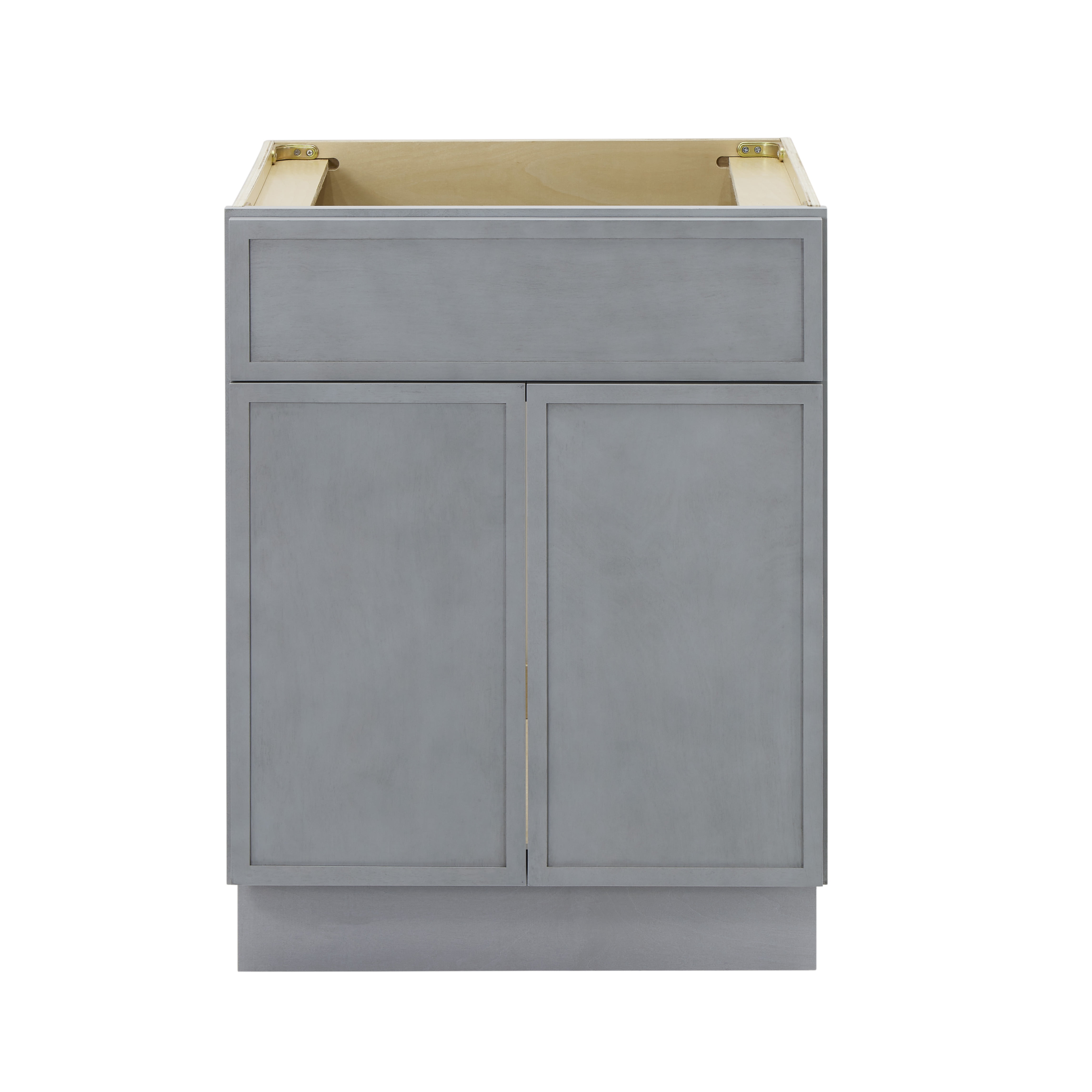 24" Smoky Gray Birch Plywood Freestanding Storage Cabinet