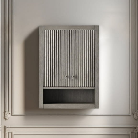 Vanity Art 24" Wall Mounted Bathroom Storage Cabinet with Soft Close Doors