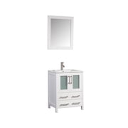 Vanity Art 24 inch single sink bathroom vanity set with ceramic vanity top.