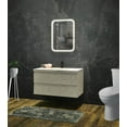 thumbnail image 1 of Vanity Art 24" x 31.5" Large LED Lighted Bathroom Vanity Rounded Face Mirror with Touch Sensor, 1 of 5