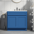 thumbnail image 1 of Vanity Art 30 Inch Double Shutter Door Bathroom Vanity Base Cabinet with Soft Closing Shaker Drawer, Strudy Floor Mount Storage Cabinet Organizer for Bedroom, Living Room, Kitchen, VA4030-BLUE, 1 of 9