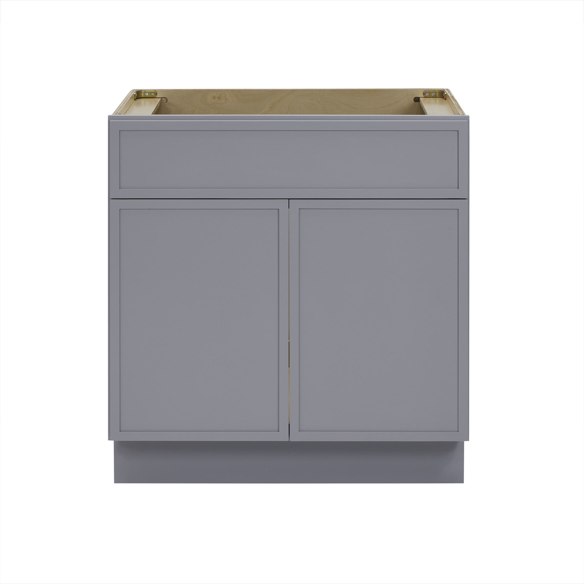 Gray 30" Birch Plywood Freestanding Single Vanity Cabinet