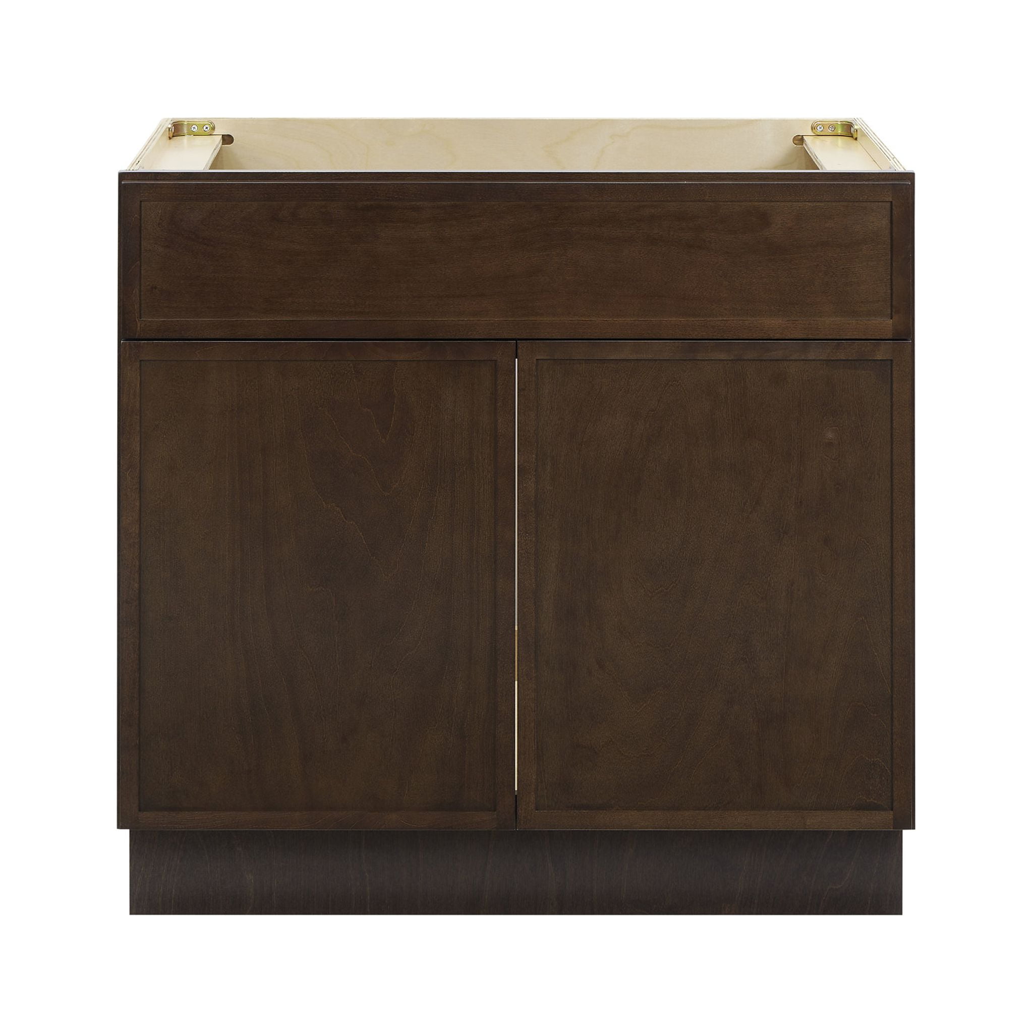 33" Brown Birch Plywood Freestanding Single Base Cabinet