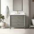 thumbnail image 1 of Vanity Art 36" Bathroom Vanity with Sink and Engineered Marble Top, Freestanding Storage Cabinet with 3 Drawers, 1 of 6