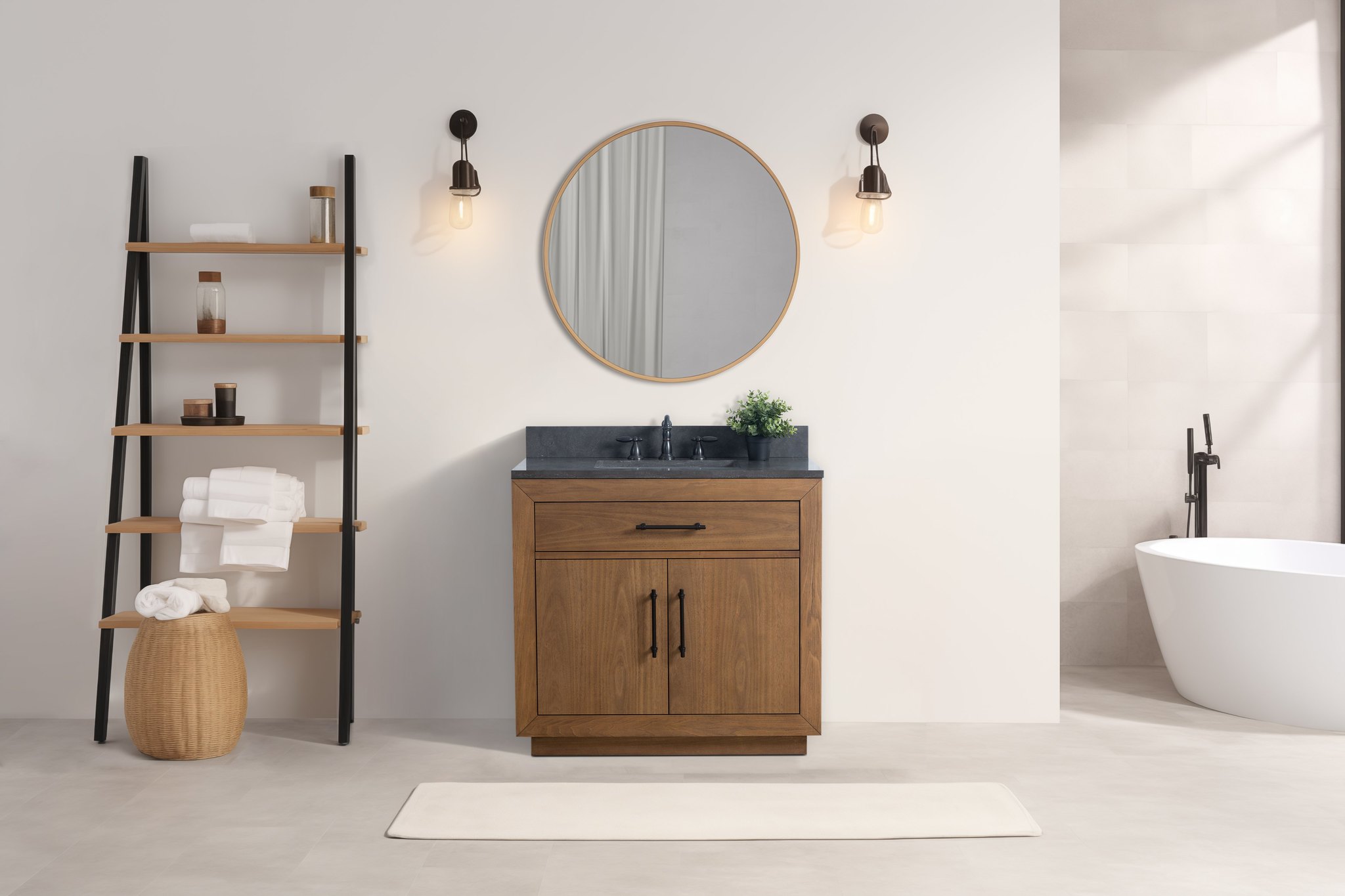 Vanity Art 36” Double Door Bathroom Vanity with Undermount Sink