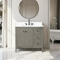 thumbnail image 1 of Vanity Art 36" Double Door Bathroom Vanity with Sink, Freestanding Storage Cabinet with Engineered Marble Top, Flip Down Tray, Drawer, and Shelf, 1 of 6