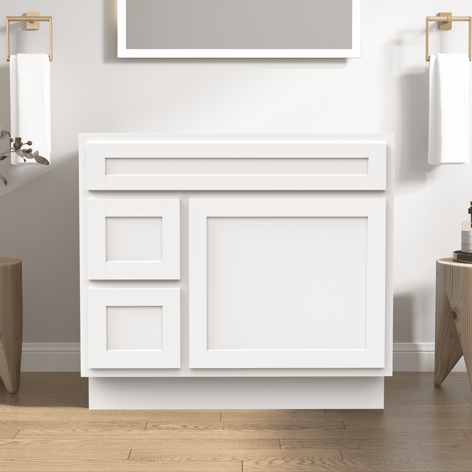 Vanity Art 36 Inch Single Shutter Door Bathroom Vanity Base Cabinet ...