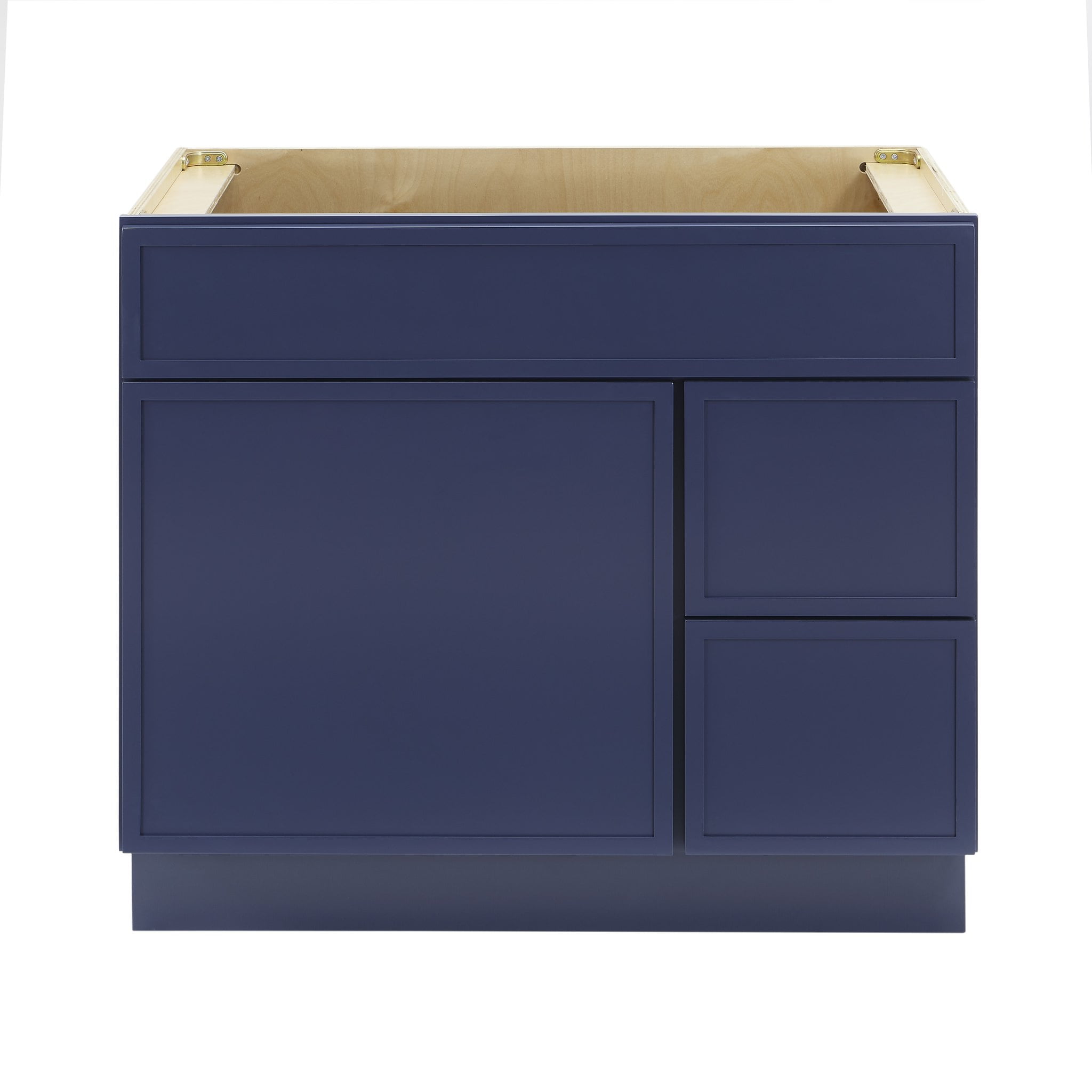 36" Blue Birch Plywood Freestanding Single Base Cabinet with Soft Close Door