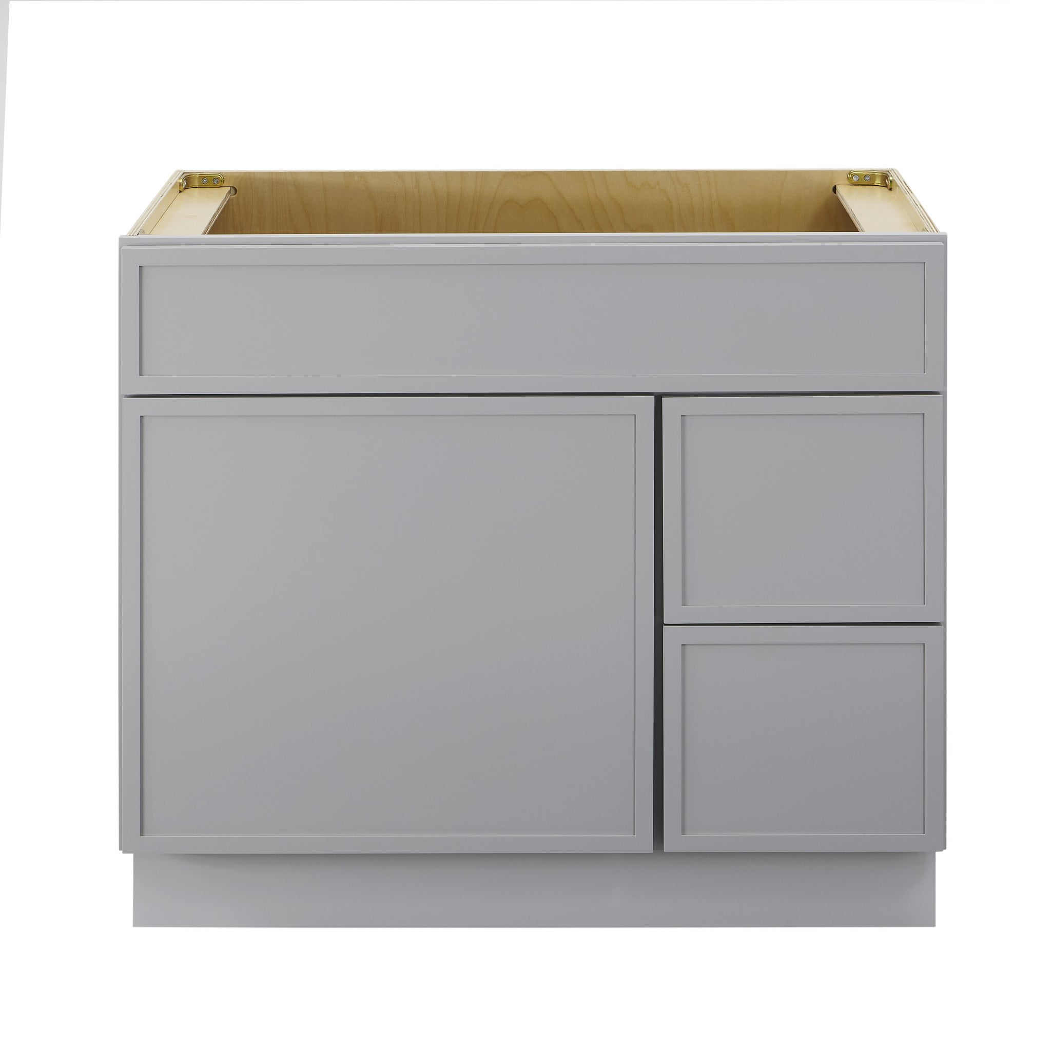 Gray Birch and Plywood Freestanding Single Bathroom Vanity
