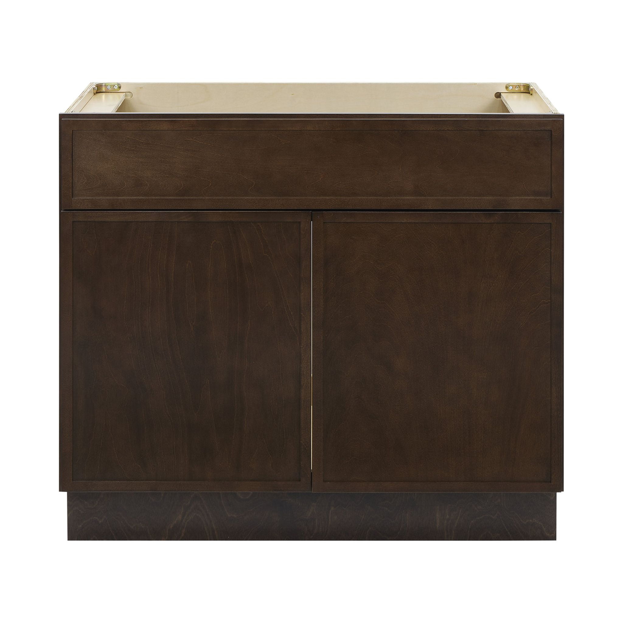 36" Brown Birch Plywood Freestanding Single Base Cabinet