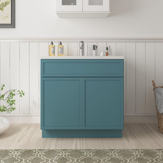 Vanity Art 36" W Birch Plywood Freestanding Single Base Storage Cabinet with Soft Close Doors