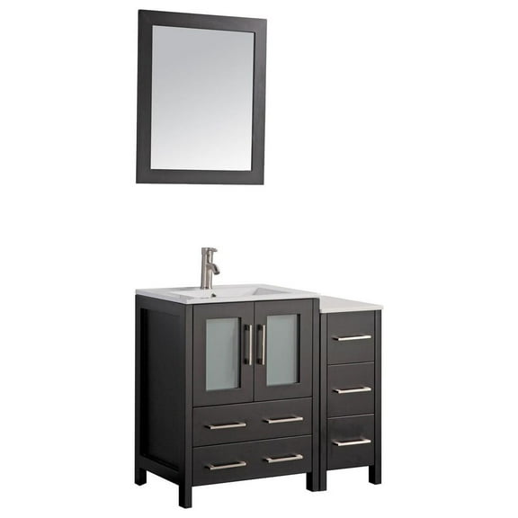 Vanity Art VA3024-36E 36 in. Single Sink Bathroom Vanity Set, Espresso