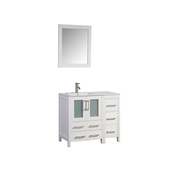 Vanity Art VA3024-36W 36 in. Single Sink Bathroom Vanity Set, White