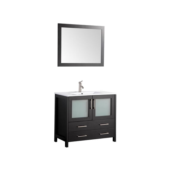 Vanity Art VA3036E 36 in. Single Sink Bathroom Vanity Set, Espresso