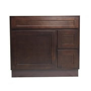 Vanity Art VA4036-2RB 36 in. Vanity Cabinet with Knockdown, Brown