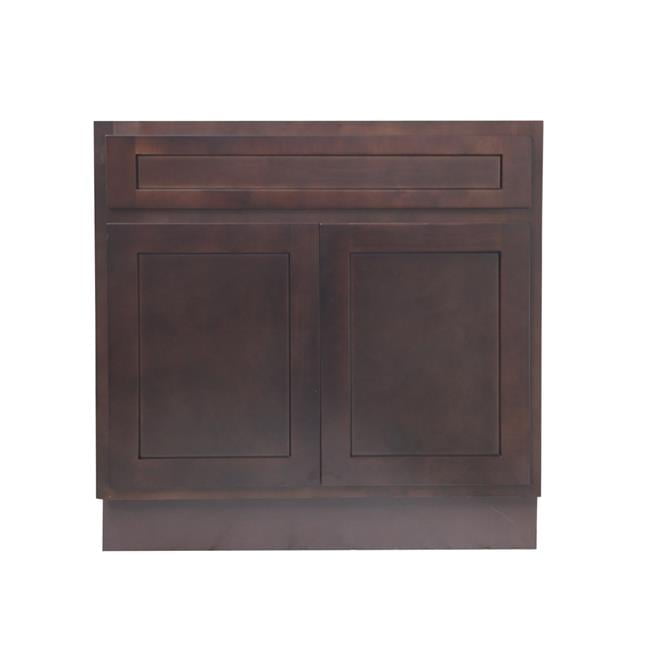 White Shaker Style 36" Engineered Wood Vanity Cabinet