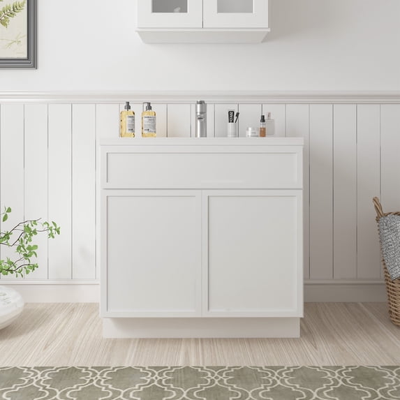 Vanity Art 39" W Birch Plywood Freestanding Single Base Storage Cabinet with Soft Close Doors