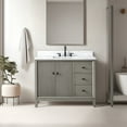 thumbnail image 1 of Vanity Art 42" Bathroom Vanity with Sink and Engineered Marble Top, Freestanding Storage Cabinet with 2 Drawers, 1 Shelf and Flip Down Tray, 1 of 8