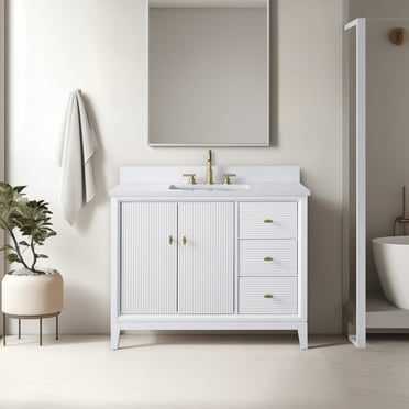 30 Inch Bathroom Vanity Plywood With 2 Drawers (Only Vanity ,without