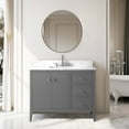 thumbnail image 1 of Vanity Art 42" Double Door Bathroom Vanity with Sink, Freestanding Storage Cabinet with Engineered Marble Top, Flip Down Tray, Drawer, and Shelf, 1 of 8