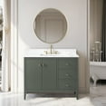 thumbnail image 1 of Vanity Art 42" Double Door Bathroom Vanity with Sink, Freestanding Storage Cabinet with Engineered Marble Top, Flip Down Tray, Drawer, and Shelf, 1 of 8