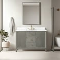 thumbnail image 1 of Vanity Art 48" Bathroom Vanity with Sink and Engineered Marble Top, Freestanding Storage Cabinet with 2 Drawers, 2 Shelves and 1 Flip Down Tray, 1 of 6