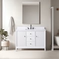 thumbnail image 1 of Vanity Art 48" Bathroom Vanity with Sink and Engineered Marble Top, Freestanding Storage Cabinet with 2 Drawers, 2 Shelves and 1 Flip Down Tray, 1 of 8
