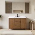 thumbnail image 1 of Vanity Art 48" Freestanding Bathroom Vanity with Integrated Finger Pull Doors and Engineered Stone Top, 1 of 6