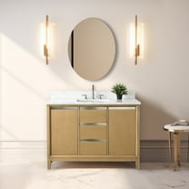 Vanity Art 48" Single Freestanding Bathroom Vanity with Sink and Engineered Marble Top