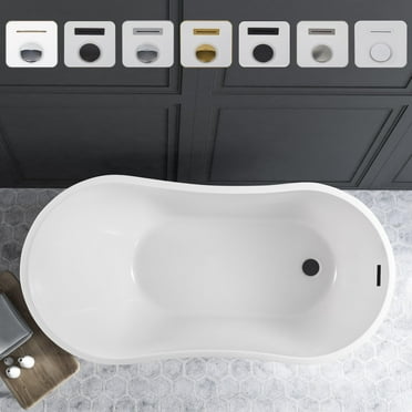 Vanity Art 54" Acrylic Freestanding Soaking Bathtub